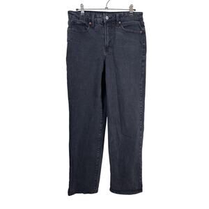 Old Navy O.G. Loose Jeans Womens 6 Black High Rise Straight Secret-Smooth Pocket
